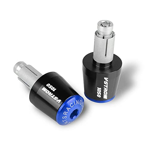 Für Suzuki VStrom V-Strom 1050 2020 2021 V-Strom1050 DL1050XT Motorrad CNC Aluminium Griffe Lenker Griffenden Stecker Abdeckkappe Ausgewogene Stecker Griffteile(Blau) von XZGFZHY