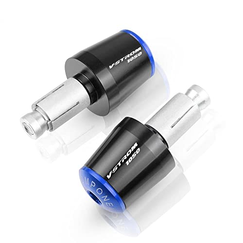 Für Suzuki Vstrom V-Strom DL 1050 XT 1050XT DL1050 DL1050XT 2020 2021 Motorrad CNC Aluminium Griffe Lenker Griffenden Stecker Abdeckkappe Ausgewogene Stecker Griffteile(Blau) von XZGFZHY