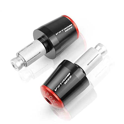 Für Suzuki Vstrom V-Strom DL 1050 XT 1050XT DL1050 DL1050XT 2020 2021 Motorrad CNC Aluminium Griffe Lenker Griffenden Stecker Abdeckkappe Ausgewogene Stecker Griffteile(Rot) von XZGFZHY
