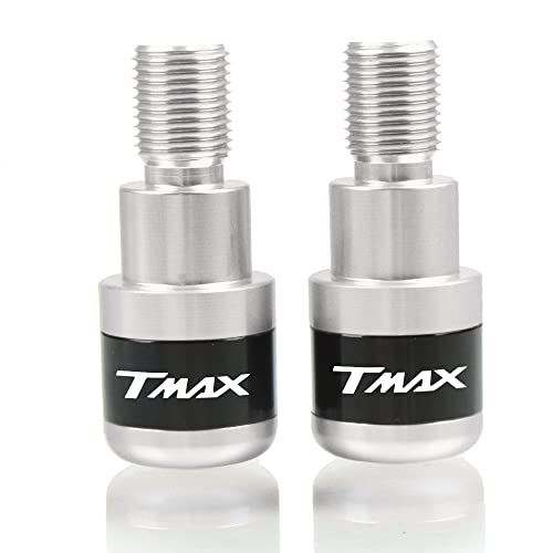 Für T-MAX 530 TMAX 500 XMAX 400 250 125 YP 400 MAJESTY Motorradgriffe Lenkergriffenden Stecker Abdeckkappe Ausgewogene Stecker CNC Aluminium Griffteile(Silber) von XZGFZHY