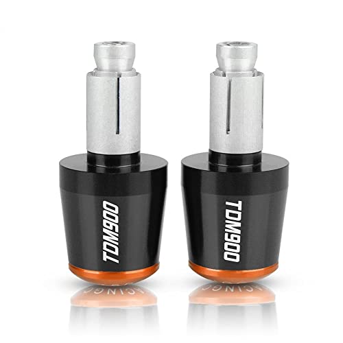 Für TDM900 2012-2014 2013 TDM850 1991-2002 TDM 850 900 Motorrad CNC Aluminium Griffe Lenker Griff Enden Stecker Abdeckkappe Ausgewogene Stecker Griffteile(Orange) von XZGFZHY