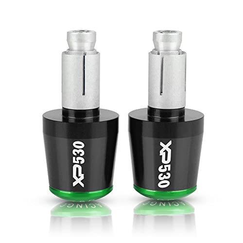 Für TMAX 500 530 T-MAX 530 T MAX 530 XP530 XP500 Motorradgriffe Lenkergriffenden Stecker Abdeckkappe Ausgewogene Stecker CNC Aluminium Griffteile(Grün) von XZGFZHY