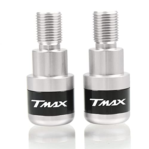 Für TMAX 500 530 T-MAX500 T-MAX530 2015-2016 Motorradgriffe Lenkergriffenden Stecker Abdeckkappe Ausgewogene Stecker CNC Aluminium Griffteile(Silber) von XZGFZHY