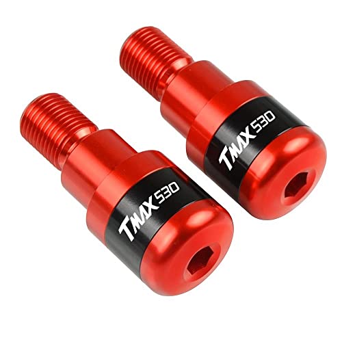 Für TMAX 530 T-MAX 530 TMAX530 2006-2016 2007 2008 2009 2010 Motorradgriffe Lenkergriffenden Stecker Abdeckkappe Ausgewogene Stecker CNC Aluminium Griffteile(Rot) von XZGFZHY