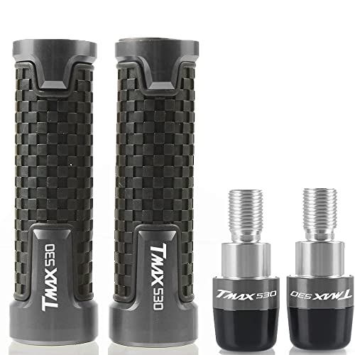Für TMAX530 TMAX T-MAX 530 T MAX530 2001-2021 Motorrad Lenker Handgriffe Rutschfeste Lenkerkappenenden Stecker CNC Aluminium Zubehör Griffteile(G) von XZGFZHY
