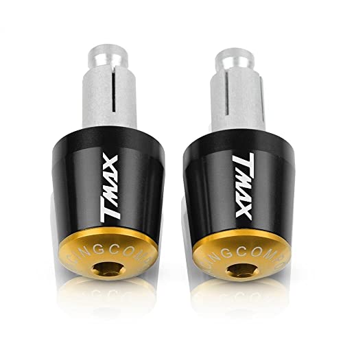 Für TMAX530 TMAX500 T MAX T-MAX 530 500 2008-2017 2016 Motorrad CNC Aluminium Griffe Lenker Griffenden Stecker Abdeckkappe Ausgewogene Stecker Griffteile(Gold) von XZGFZHY