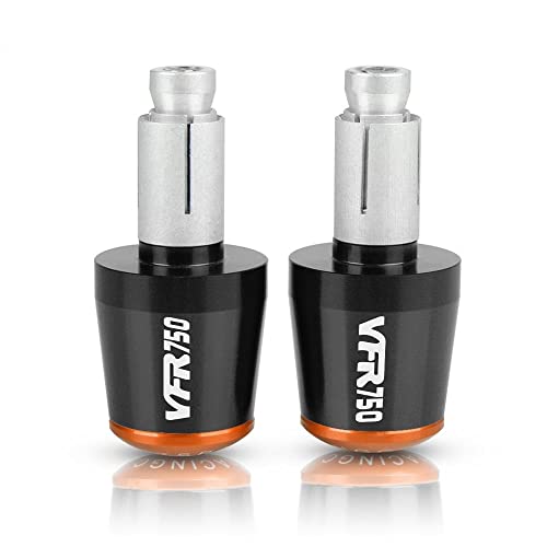 Für VFR750/F/R VFR750FH/FV VFR750RJRLRC30 VFR 750 1988-1997 Motorrad CNC Aluminium Griffe Lenker Griff Enden Stecker Abdeckkappe Ausgewogene Stecker Griffteile(Orange) von XZGFZHY