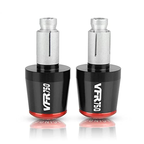 Für VFR750/F/R VFR750FH/FV VFR750RJRLRC30 VFR 750 1988-1997 Motorrad CNC Aluminium Griffe Lenker Griff Enden Stecker Abdeckkappe Ausgewogene Stecker Griffteile(Rot) von XZGFZHY