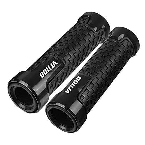 Für VT1100 VT 1100 1995-2007 2006 2005 2004 2003 2002 Motorradzubehör Handgriffe Lenker Anti-Rutsch-Lenker Handgriff Griffteile(Schwarz) von XZGFZHY