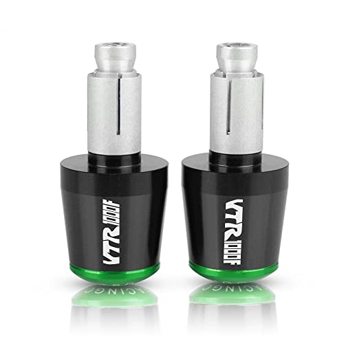Für VTR1000F FIRESTORM VTR1000 VTR 1000 F 1998-2005 Motorrad CNC Aluminium Griffe Lenker Griff Enden Stecker Abdeckkappe Ausgewogene Stecker Griffteile(Grün) von XZGFZHY