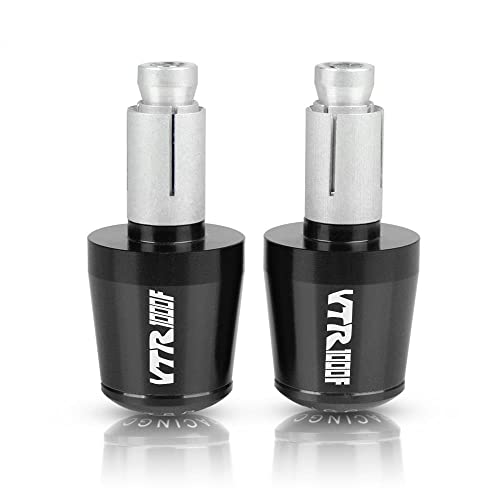 Für VTR1000F FIRESTORM VTR1000 VTR 1000 F 1998-2005 Motorrad CNC Aluminium Griffe Lenker Griff Enden Stecker Abdeckkappe Ausgewogene Stecker Griffteile(Schwarz) von XZGFZHY