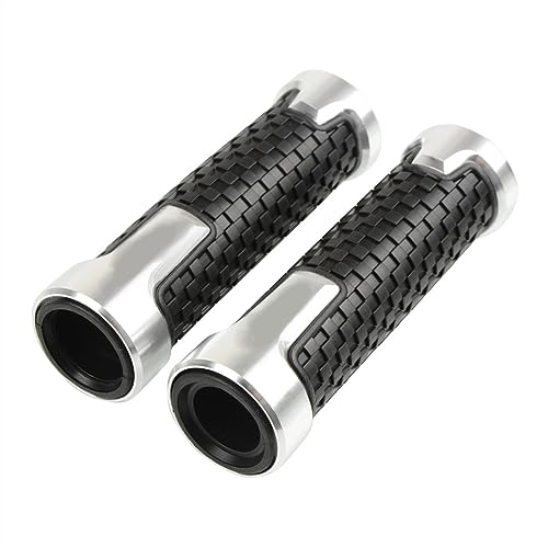 Für VULCAN S 2015 S650cc 2016 Motorradzubehör Handgriffe Lenker Anti-Rutsch-Lenker Handgriff Griffteile(Silber) von XZGFZHY