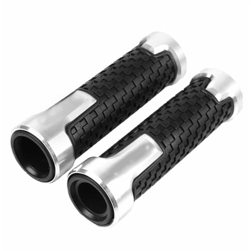 Für X-ADV 750 XADV1000 300 2017-2019 Motorrad-Handgriffe Lenker Anti-Rutsch-Lenker-Handgriff Griffteile(Silber) von XZGFZHY