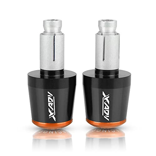 Für XADV750 XADV 750 2017 2018 X-ADV Motorrad CNC Aluminium Griffe Lenker Griffenden Stecker Abdeckkappe Ausgewogene Stecker Griffteile(Orange) von XZGFZHY