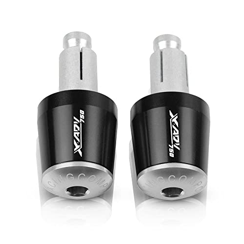 Für XADV750 XADV X-ADV 750 X ADV 2014 2015 2016 2017 2018 Motorradgriffe Lenkergriffenden Stecker Abdeckkappe Ausgewogene Stecker CNC Aluminium Griffteile(Silber) von XZGFZHY