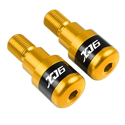 Für XJ6 DIVERSION 2009-2016 2010 2011 2012 2013 2014 2015 XJ 6 Motorradgriffe Lenker Griffenden Stecker Abdeckkappe Ausgewogene Stecker CNC Aluminium Griffteile(Gold) von XZGFZHY
