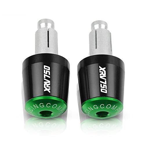 Für XRV750 XRV 750 LY Africa Twin 1990-2003 Motorradgriffe Lenkergriffenden Stecker Abdeckkappe Ausgewogene Stecker CNC Aluminium Griffteile(Grün) von XZGFZHY