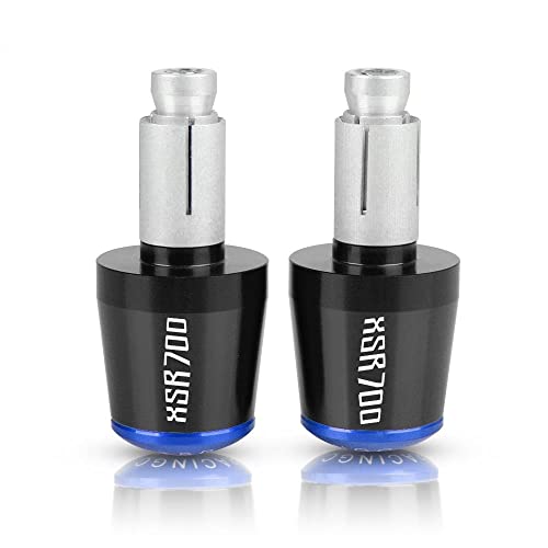 Für XSR 700 ABS XSR700 2015 2016 2017 2018 Motorrad CNC Aluminium Griffe Lenker Griff Enden Stecker Abdeckkappe Ausgewogene Stecker Griffteile(Blau) von XZGFZHY