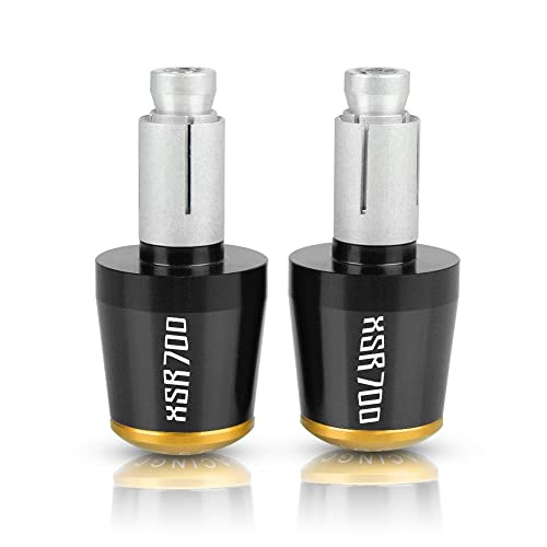 Für XSR 700 ABS XSR700 2015 2016 2017 2018 Motorrad CNC Aluminium Griffe Lenker Griff Enden Stecker Abdeckkappe Ausgewogene Stecker Griffteile(Gold) von XZGFZHY