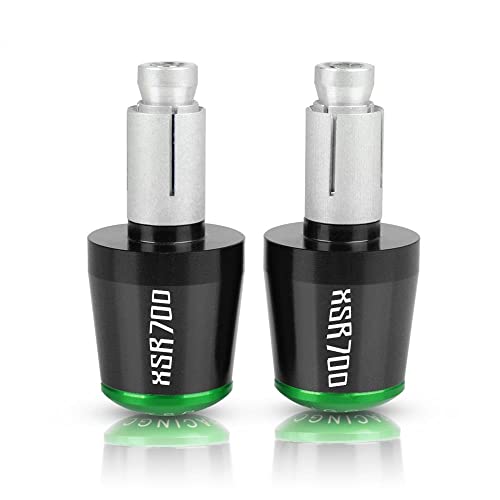 Für XSR 700 ABS XSR700 2015 2016 2017 2018 Motorrad CNC Aluminium Griffe Lenker Griff Enden Stecker Abdeckkappe Ausgewogene Stecker Griffteile(Grün) von XZGFZHY