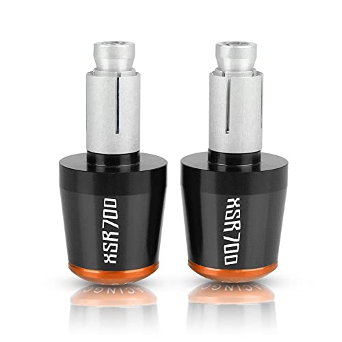 Für XSR 700 ABS XSR700 2015 2016 2017 2018 Motorrad CNC Aluminium Griffe Lenker Griff Enden Stecker Abdeckkappe Ausgewogene Stecker Griffteile(Orange) von XZGFZHY