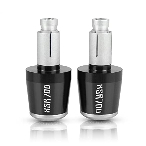 Für XSR 700 ABS XSR700 2015 2016 2017 2018 Motorrad CNC Aluminium Griffe Lenker Griff Enden Stecker Abdeckkappe Ausgewogene Stecker Griffteile(Silber) von XZGFZHY