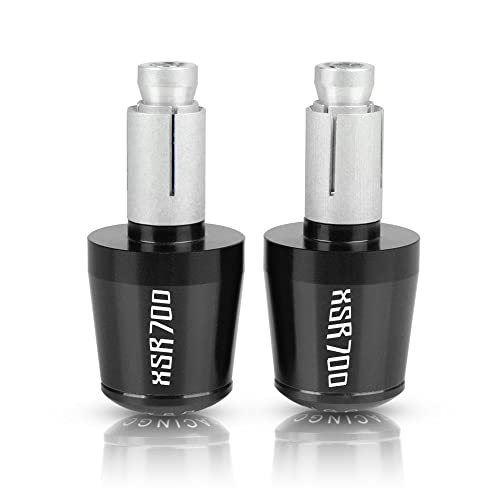 Für XSR700 2015 2016 2017 2018 2019 Motorradgriffe Lenkergriffenden Stecker Abdeckkappe Ausgewogene Stecker CNC Aluminium Griffteile(Schwarz) von XZGFZHY