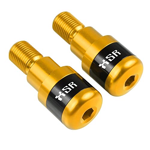 Für XSR900 XSR700 XSR 900 XSR 700 2016 Motorradgriffe Lenkergriffenden Stecker Abdeckkappe Ausgewogene Stecker CNC Aluminium Griffteile(Gold) von XZGFZHY