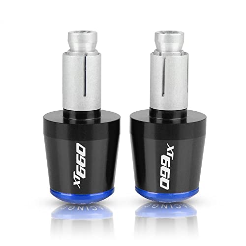 Für XT660/X/R/Z XT 660 XT660X XT660R XT660Z 660X 660R 660Z Motorrad CNC Aluminium Griffe Lenker Griff Enden Stecker Abdeckkappe Ausgewogene Stecker Griffteile(Blau) von XZGFZHY
