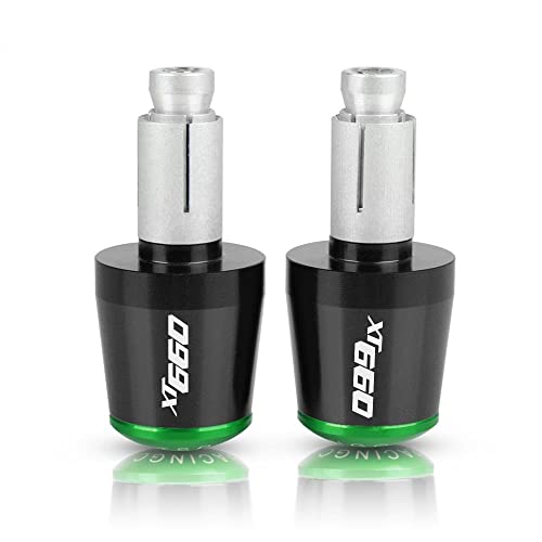Für XT660/X/R/Z XT 660 XT660X XT660R XT660Z 660X 660R 660Z Motorrad CNC Aluminium Griffe Lenker Griff Enden Stecker Abdeckkappe Ausgewogene Stecker Griffteile(Grün) von XZGFZHY