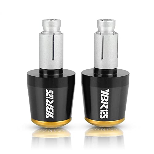 Für YBR125 YBR 125 2005-2010 2006 2007 2008 2009 Motorrad CNC Aluminium Griffe Lenker Griff Enden Stecker Abdeckkappe Ausgewogene Stecker Griffteile(Gold) von XZGFZHY