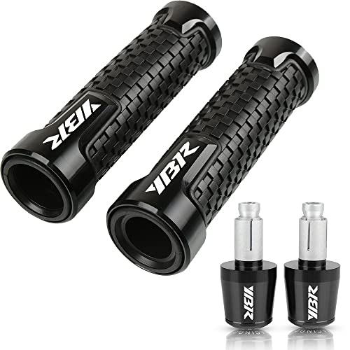 Für YBR125 YBR250 YBR 125 250 2005-2014 2013 2012 2011 Motorrad Lenker Handgriffe Anti Skid Lenkerkappe Enden Stecker CNC Aluminium Zubehör Griffteile(Schwarz) von XZGFZHY