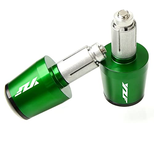 Für YZF 250 YZF-R1 YZF-R3 YZF-R6 Motorrad CNC Aluminium Griffe Lenker Griff Enden Stecker Abdeckkappe Ausgewogene Stecker Griffteile(Grün) von XZGFZHY