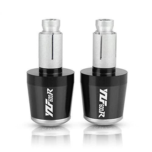 Für YZF 600R YZF600R 1995-2008 2007 2006 2005 2004 2003 2002 Motorrad CNC Aluminium Griffe Lenker Griff Enden Stecker Abdeckkappe Ausgewogene Stecker Griffteile(Silber) von XZGFZHY