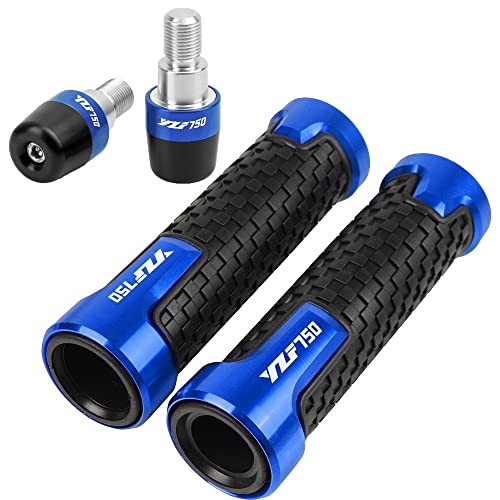 Für YZF 750 R SP YZF750R 1993-1998 1997 Motorrad Lenker Handgriffe Anti Skid Lenkerkappe Enden Stecker CNC Aluminium Zubehör Griffteile(Blau) von XZGFZHY
