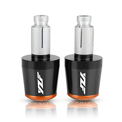 Für YZF R1 YZF R6 YZFR6 YZF R125 YZFR15 R25 YZF R3 Motorrad CNC Aluminium Griffe Lenker Griff Enden Stecker Abdeckkappe Ausgewogene Stecker Griffteile(Orange) von XZGFZHY