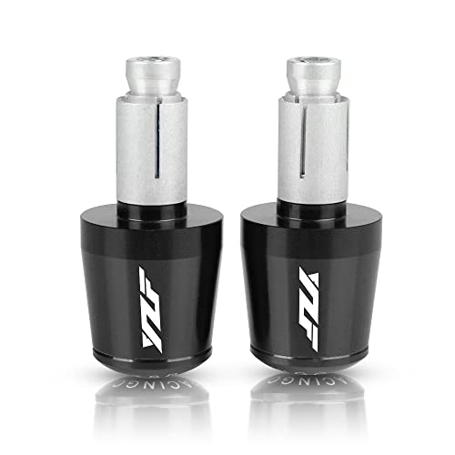 Für YZF R1 YZF R6 YZFR6 YZF R125 YZFR15 R25 YZF R3 Motorrad CNC Aluminium Griffe Lenker Griff Enden Stecker Abdeckkappe Ausgewogene Stecker Griffteile(Schwarz) von XZGFZHY