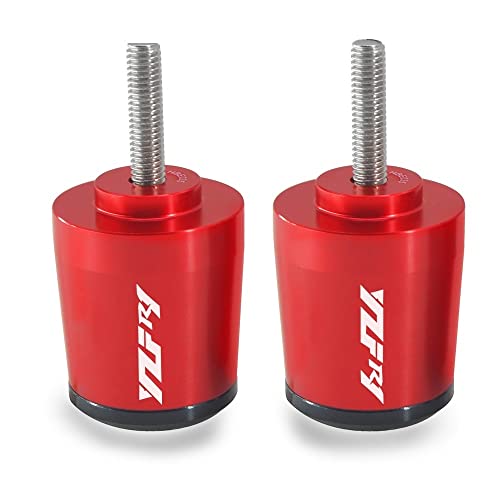 Für YZF R1 YZFR1 YZF-R1 YZF-R1M 2015 2016 2017 2018-2021 Motorradgriffe Lenkergriffenden Stecker Abdeckkappe Ausgewogene Stecker CNC Aluminium Griffteile(Rot) von XZGFZHY