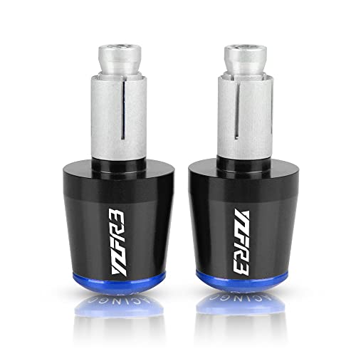 Für YZF R3 YZFR3 2015-2019 2016 2017 YZF-R3 Motorrad CNC Aluminium Griffe Lenker Griff Enden Stecker Abdeckkappe Ausgewogene Stecker Griffteile(Blau) von XZGFZHY