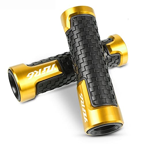 Für YZF R6 1999 2000 2001 2002 2003 2004 2005 2007-2016 Motorradzubehör Handgriffe Lenker Anti-Rutsch-Lenker Handgriff Griffteile(Gold) von XZGFZHY