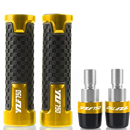Für YZF750 YZF 750 1993-1998 1994 1995 YZF750R Motorrad Lenker Handgriffe Anti Skid Lenkerkappe Enden Stecker CNC Aluminium Zubehör Griffteile(Gold) von XZGFZHY