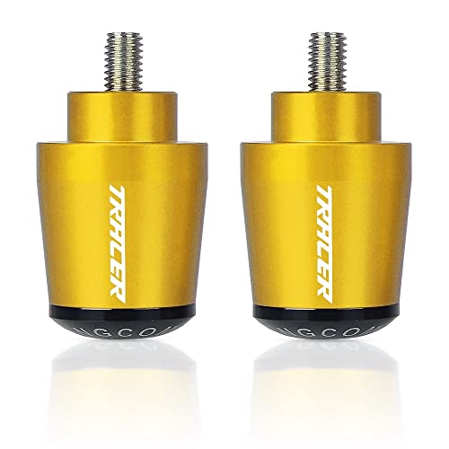 Für Yama&ha Tracer 700 Tracer700 2016-2020Motorradgriffe Lenkergriffenden Stecker Abdeckkappe Ausgewogene CNC Aluminium Griffteile(Gold) von XZGFZHY