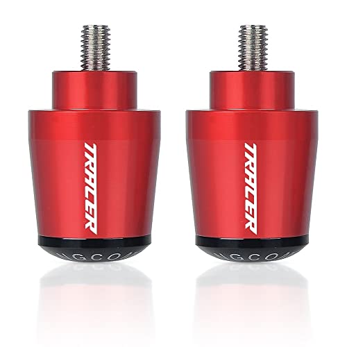 Für Yama&ha Tracer 700 Tracer700 2016-2020Motorradgriffe Lenkergriffenden Stecker Abdeckkappe Ausgewogene CNC Aluminium Griffteile(Rot) von XZGFZHY