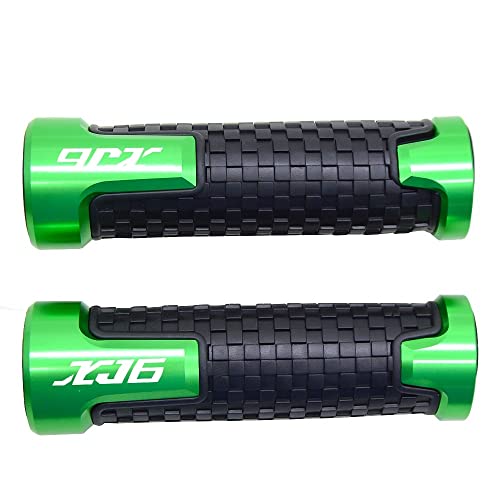 Für Yama&ha XJ6 XJ6N/XJ6 DIVERSION 2009-2015 Motorrad Lenkergriffe Rutschfeste Gummigriffe Lenkerenden CNC Aluminium 7/8" 22mm Griffteile(Grün) von XZGFZHY
