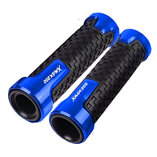 Für Yama&ha XMAX200 2017-2021 2022 Alle Jahre 7/8 '' 22mm Motorrad-Handgriffe Lenker Anti-Rutsch-Lenker Handgriffenden Stecker X-MAX 200 Griffteile(2) von XZGFZHY