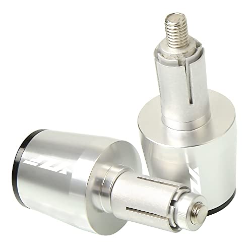 Für Yama&ha YZF R1 R6 YZFR6 R125 YZFR15 R25 R3 Motorradgriffe Lenker Griffenden Stecker Abdeckkappe Ausgewogene CNC Aluminium Griffteile(Silber) von XZGFZHY