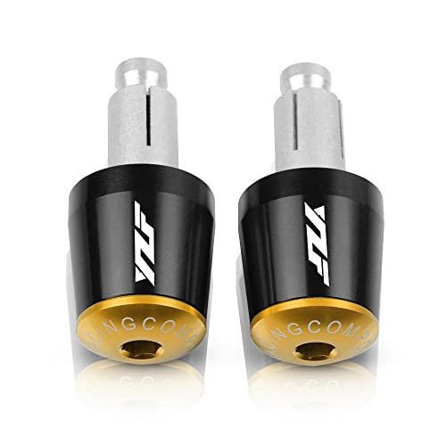 Für Yama&ha YZF R6S R6 YZF-R1 R1 Motorradgriffe Lenker Griffenden Stecker Abdeckkappe Ausgewogene CNC Aluminium Griffteile(Gold) von XZGFZHY