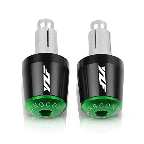 Für Yama&ha YZF R6S R6 YZF-R1 R1 Motorradgriffe Lenker Griffenden Stecker Abdeckkappe Ausgewogene CNC Aluminium Griffteile(Grün) von XZGFZHY