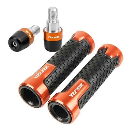 Für Yama&ha YZF750R YZF750 YZF 750 R SP 1993-2020 Motorrad Lenker Handgriffe Anti Skid Lenkerkappe Enden Stecker CNC Aluminium Zubehör Griffteile(Orange) von XZGFZHY
