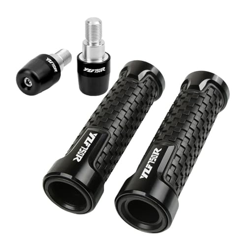 Für Yama&ha YZF750R YZF750 YZF 750 R SP 1993-2020 Motorrad Lenker Handgriffe Anti Skid Lenkerkappe Enden Stecker CNC Aluminium Zubehör Griffteile(Schwarz) von XZGFZHY